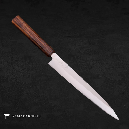 SASHIMI KNIFE WITH JAPANESE LACQUER HANDLE