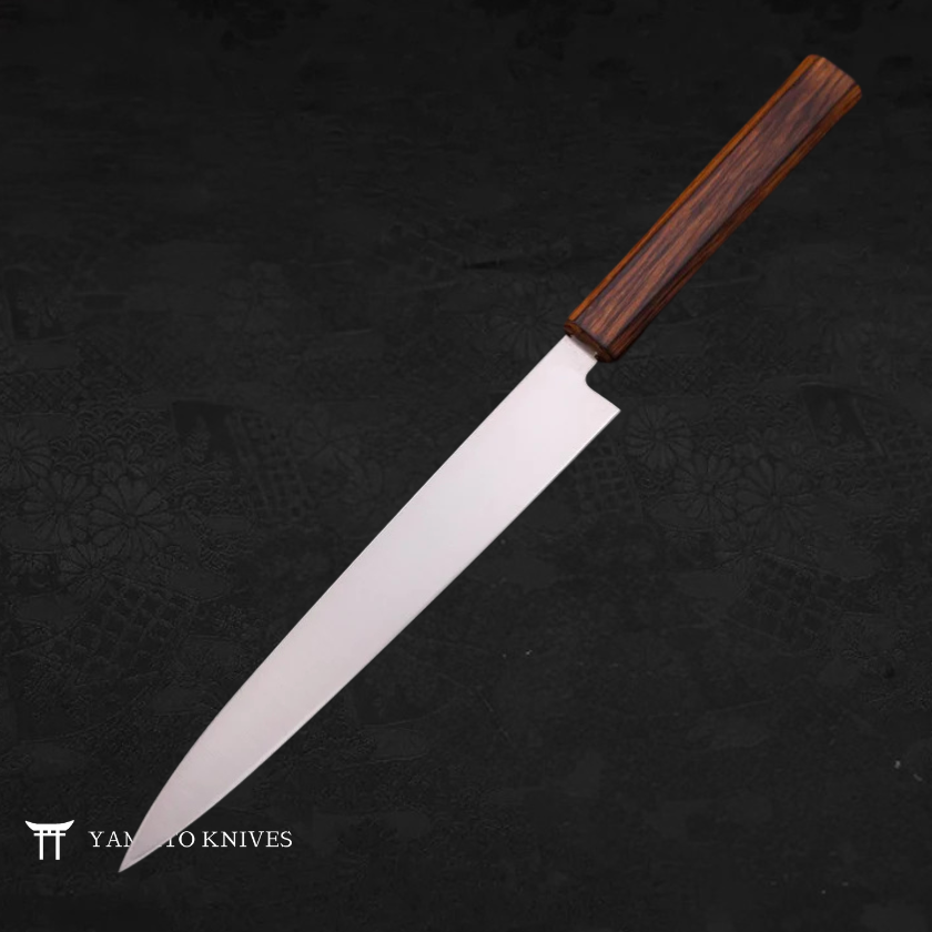 SASHIMI KNIFE WITH JAPANESE LACQUER HANDLE