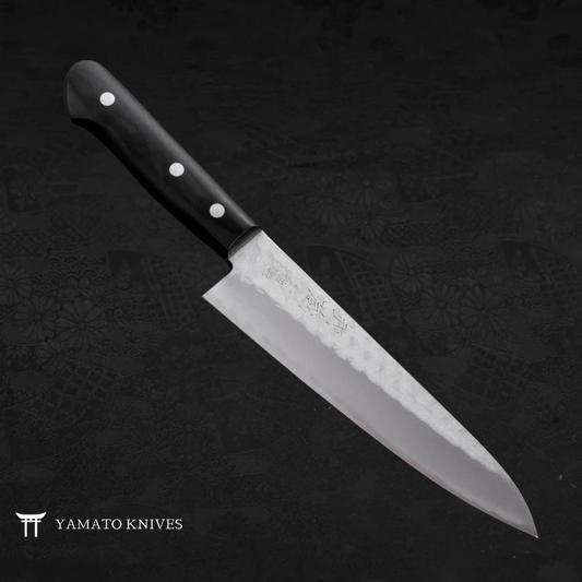 GYUTO KNIFE WITH BLACK HANDLE