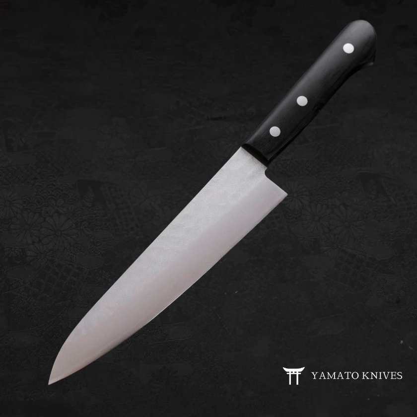 GYUTO KNIFE WITH BLACK HANDLE